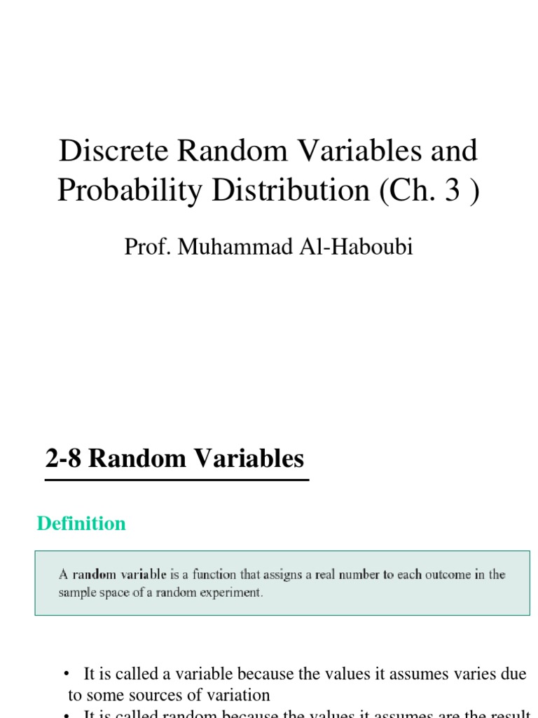 4.2 Discrete Random Variables: Probability Mass Functions – ZZZAC