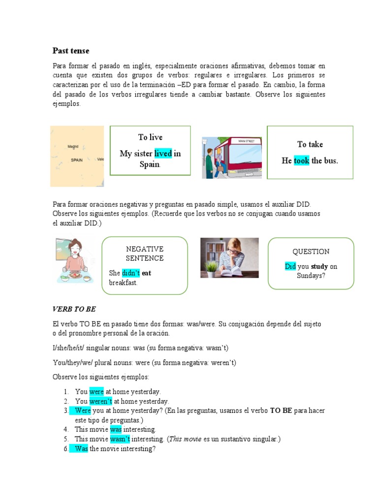 English Past Tense Guide | PDF | Linguistics | Languages