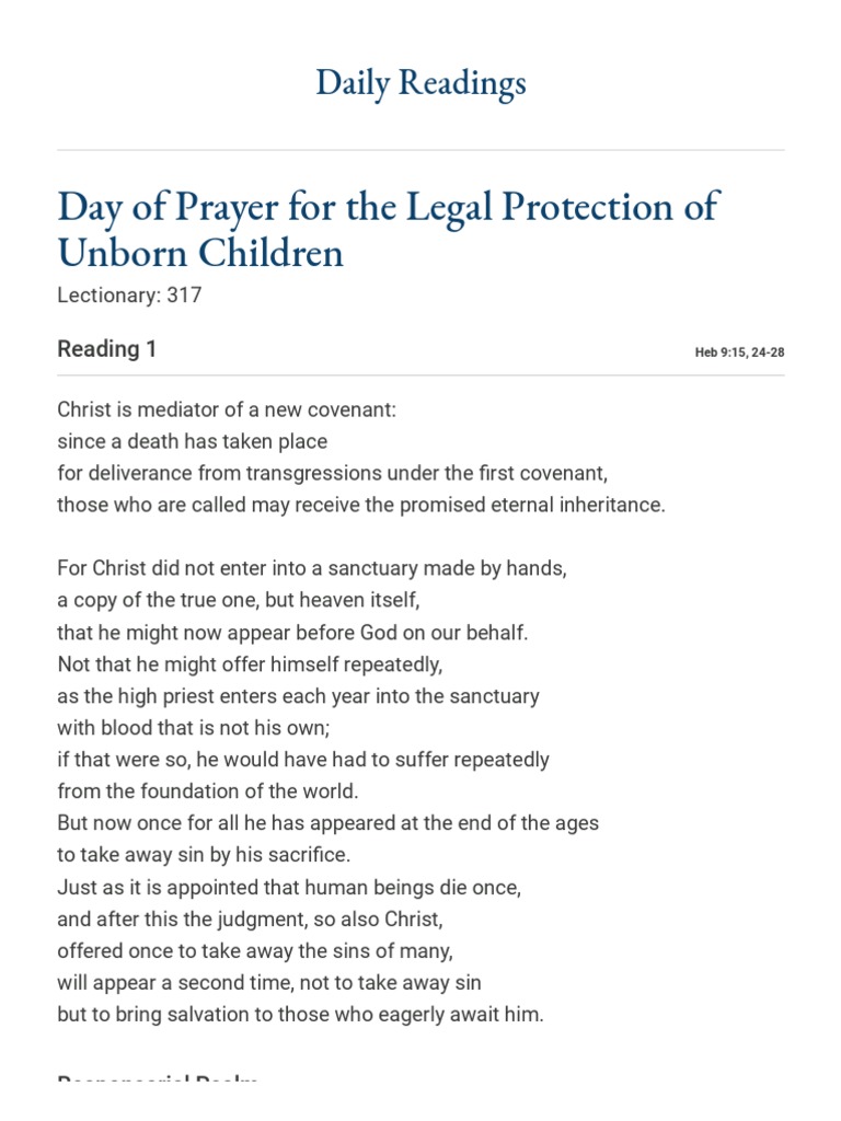 Daily Bible Reading January 23, 2023 USCCB PDF Salvation Jesus