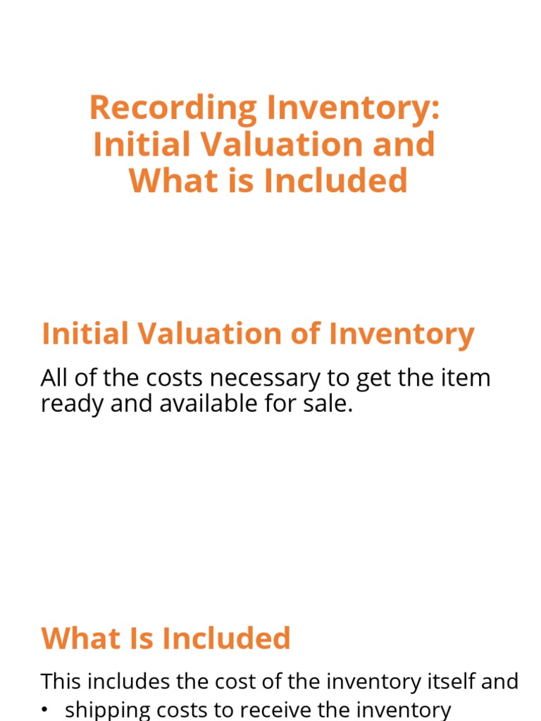 Inventory Valuation and Cost Methods Guide | PDF | Cost Of Goods Sold ...
