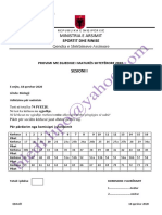 Model Testi Biologji Matura Shteterore 2020