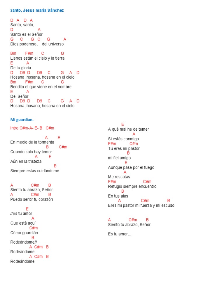 Canciones de Alabanza y Protección | PDF