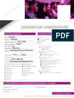 Demande de Candidature