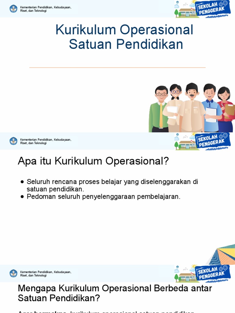 Panduan Kurikulum Operasional Pendidikan | PDF