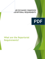 SEC Reportorial Requirements