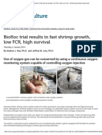 Biofloc Trial Results in Fast Shrimp Growth Low FCR High Survival