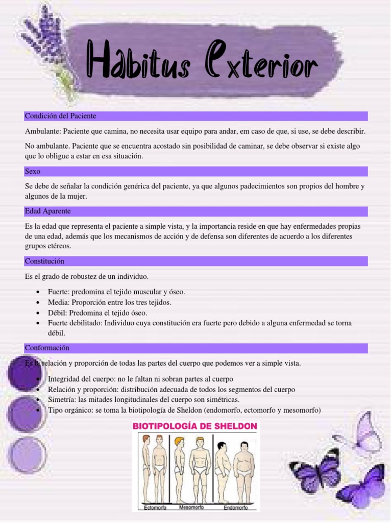 Evaluación del Habitus Exterior del Paciente | PDF | Medicina CLINICA ...