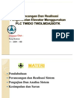 Perancangan Dan Implementasi Prototype Elevator 4 Lantai Berbasis PLC Twido TWLDLMDA20DTK - Include Monitoring System With VB 6 Basis