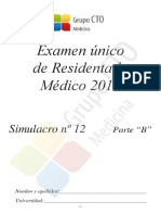 Examen único de Residentado Médico 2014 SIMULACRO 12B