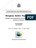 Ringkas Dzikir Pagi Sore Ath-Tharifi - Cetak A4