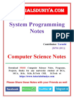System Programming Notes 2 - TutorialsDuniya