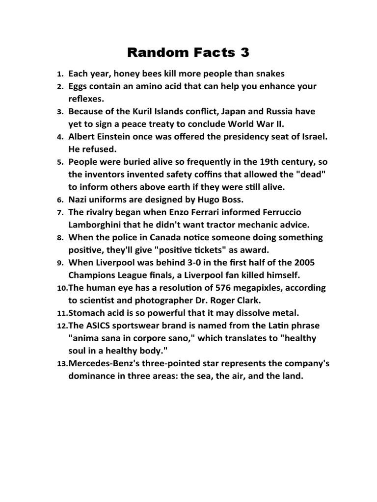 Random Facts 3 PDF