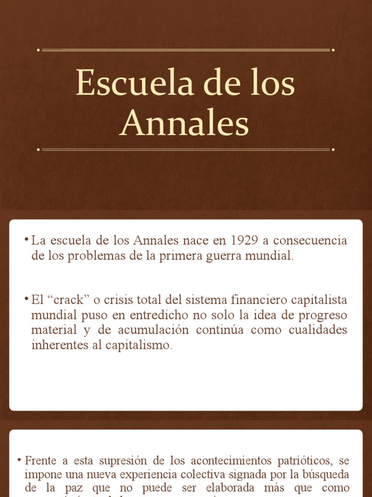 Escuela de Los Annales PDF Science