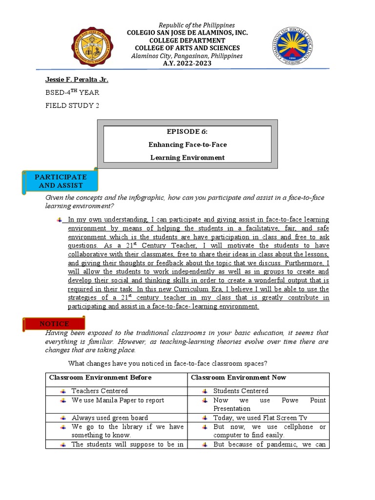 FS2 Episode 3 | PDF | Classroom | Learning