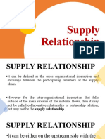 Reporting- Supply Relationship