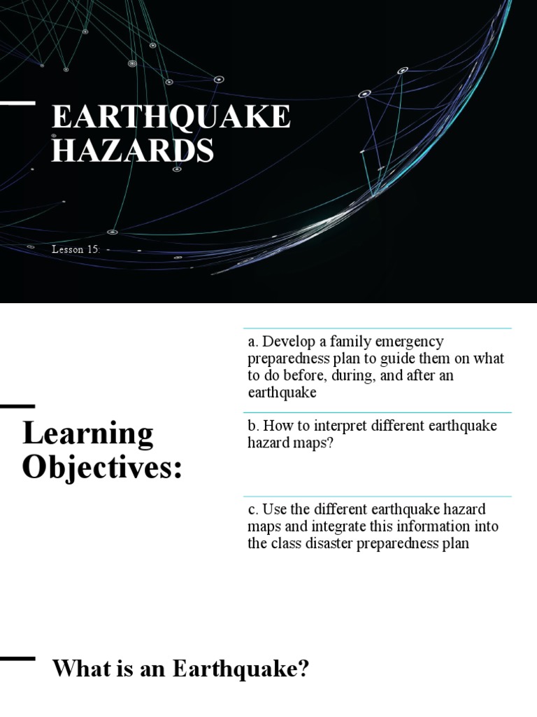 EARTHQUAKE HAZARDS PROGRAM intelligence overview