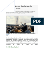 Cinco Renúncias de Chefes de Estado No Brasil
