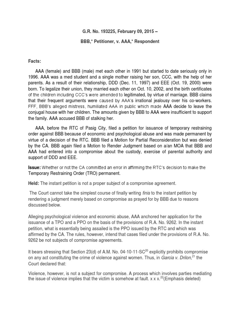 25 BBB Vs AAA | PDF | Public Law | Justice