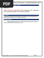 Lecture Notes - 17ec741 - Module - Audio & Video Compression - Raja GV