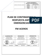 Fma-Sst-Pe-001 Plan de Contingencia y Emergencias