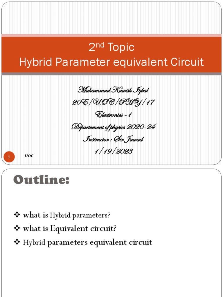 Hybrid Parameter Equivalent Circuit Explained | PDF | Electrical ...