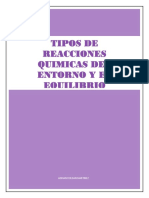 Tipos de Reacciones Quimicas Del Entorno y El Equilibrio Dinámico