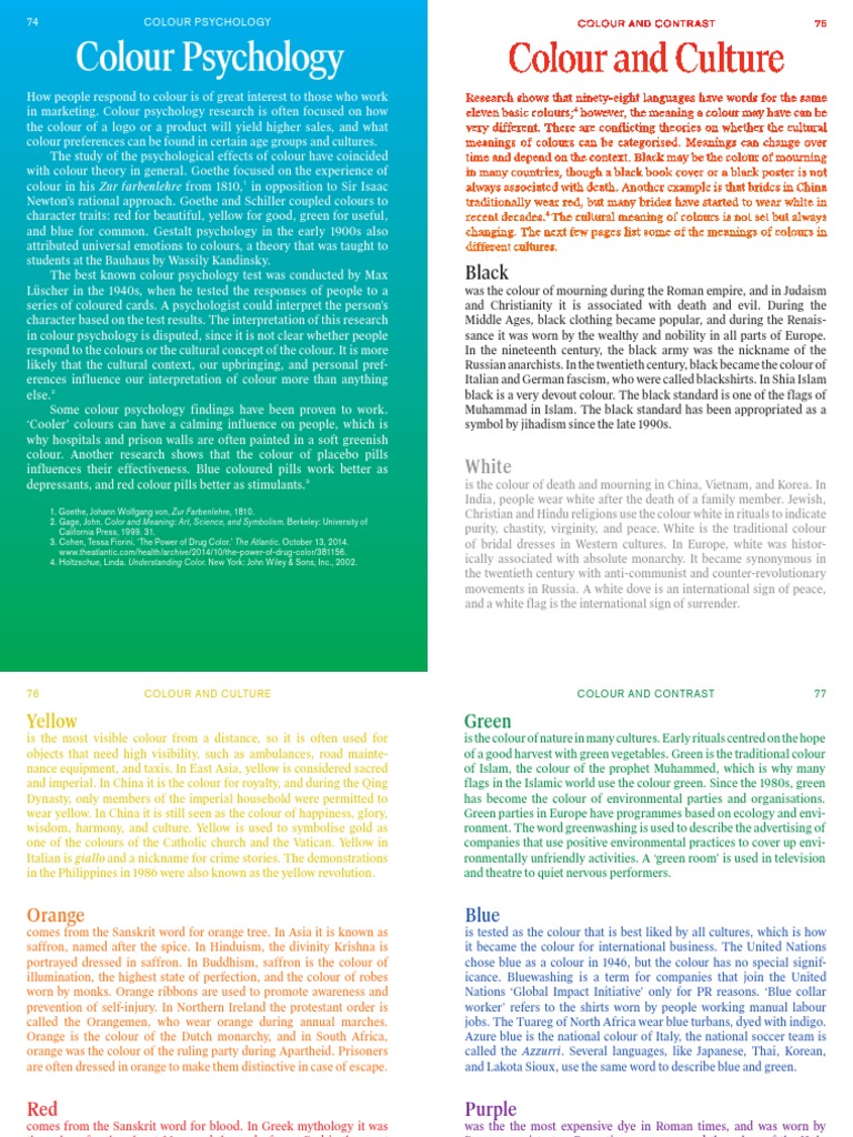 Color Psychology & Cultural Impact | PDF | Color | Red