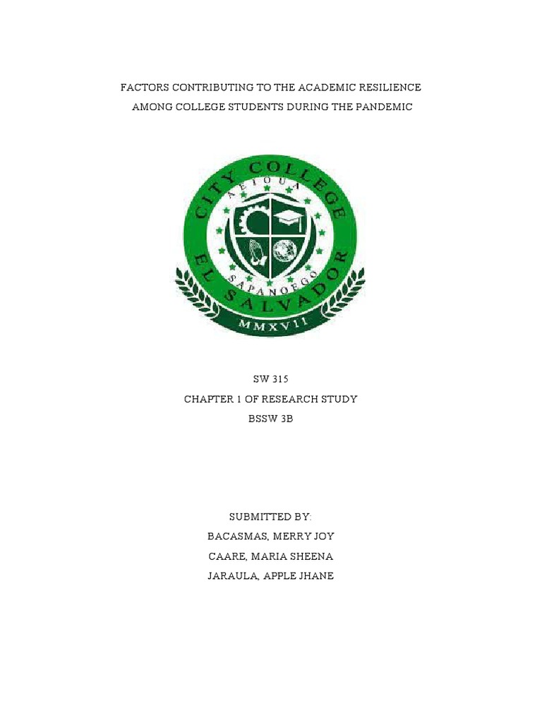 Chapter 1 2 Academic Resilience Pdf Psychological Resilience Grit