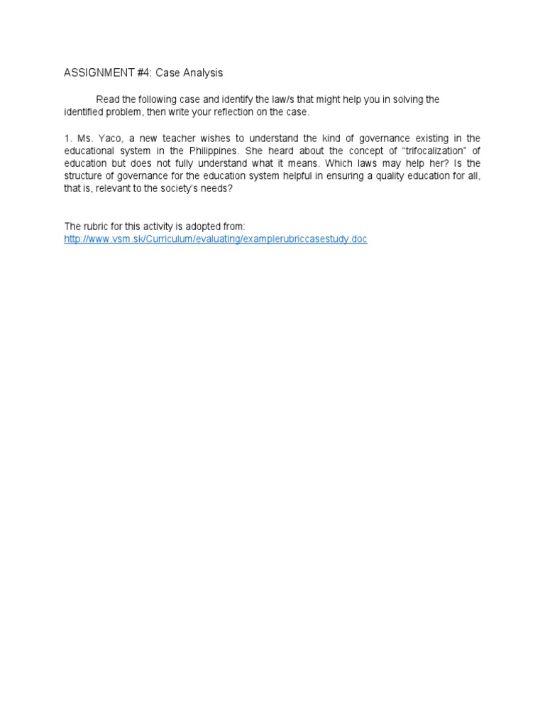 Case Study on Philippine Education Law | PDF