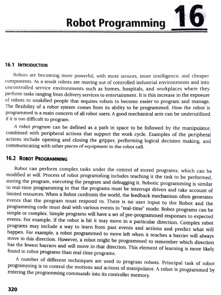 Robot Programming | PDF | Computer Programming | Robot