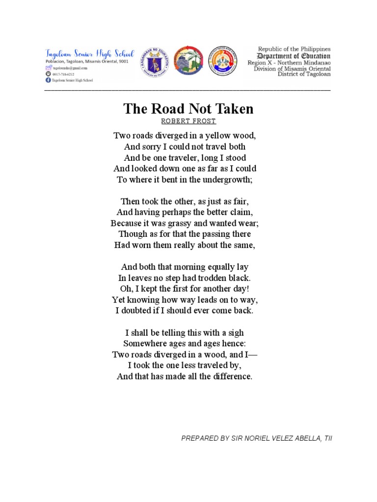 Road Not Taken | PDF