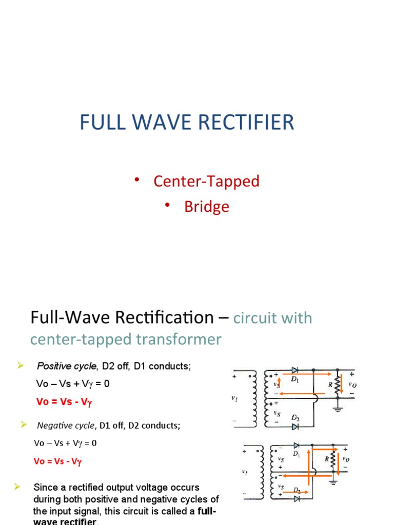 HWR and FWR Numerical PDF Rectifier Diode