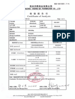 COA Albendazole USP 202103 Changzhou Yabang-QH