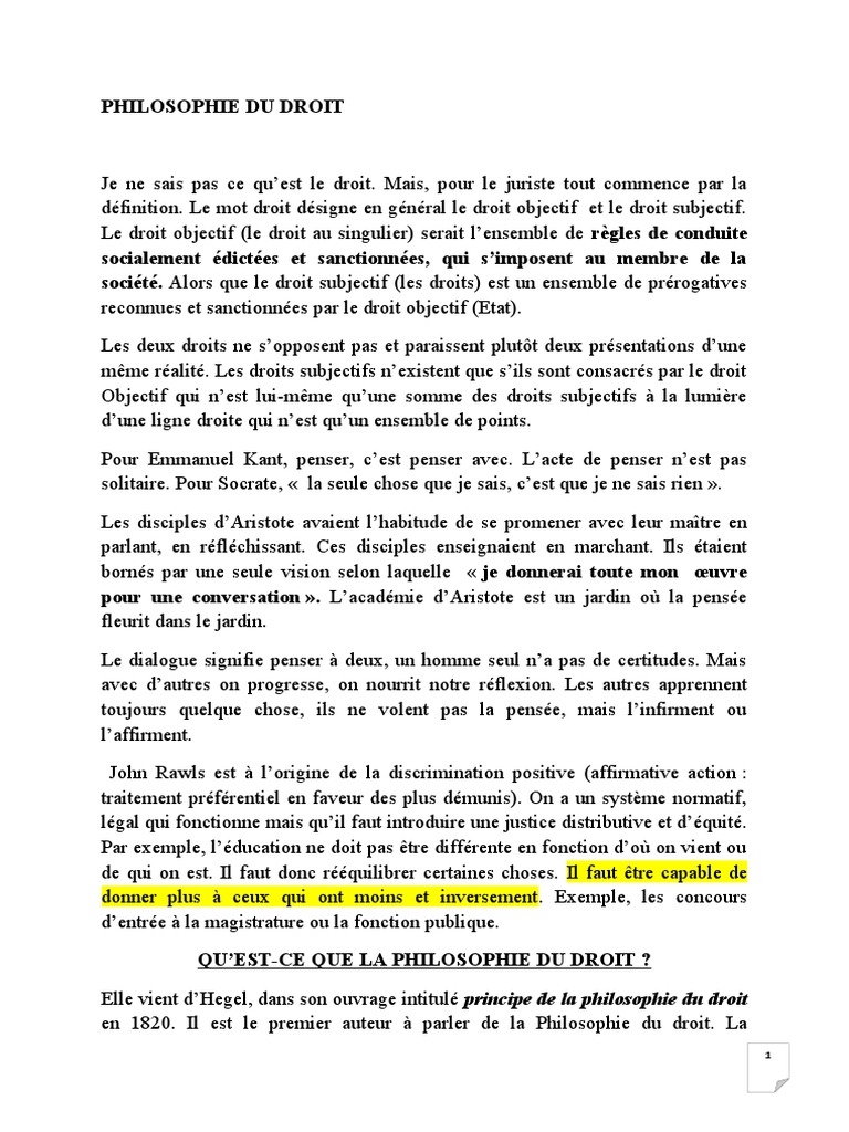 La Justice Et Le Droit : Cours De Philosophie – GPUYY