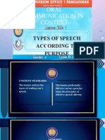 Types of Speeches