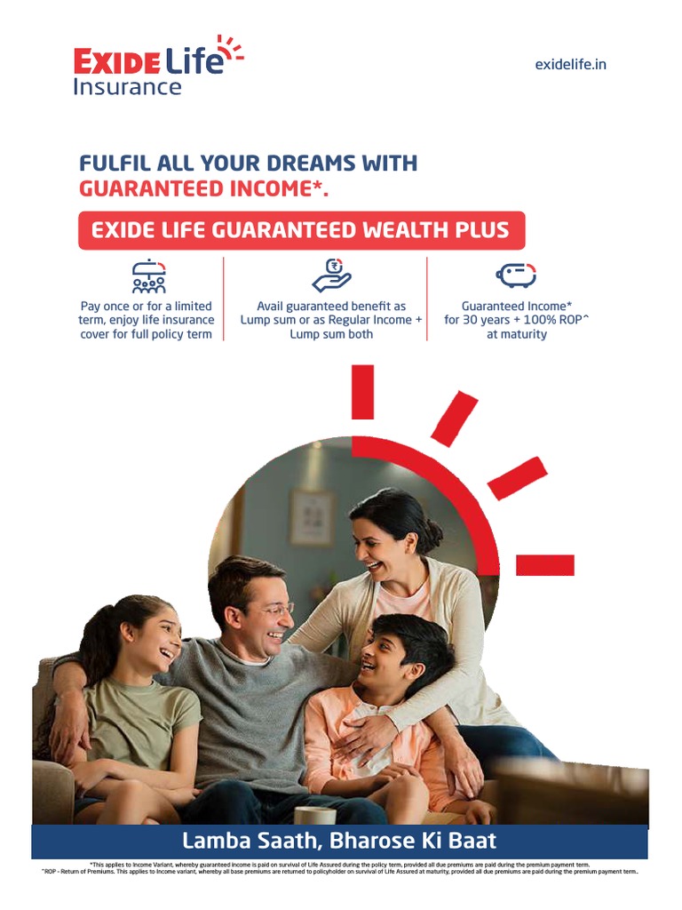Exide Life Guaranteed Wealth Plus: A savings plan that offers ...