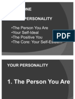The Person You Are Your Self-Ideal The Positive You The Core: Your Self-Esteem