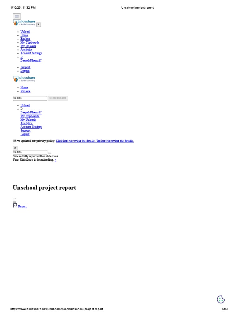 Unschool Project Report | PDF | Educational Technology | Sampling ...