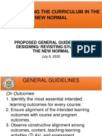 Proposed General Guidelines in Designing or Revisiting Syllabi in The New Normal