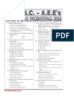 AEE Civil Paper 3 2004 With Key