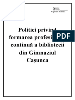 Politicii Formarea Profesionala