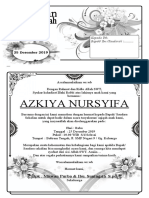 Undangan Aqiqah Contoh Azkiya Nursyifa