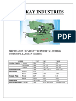 VEEKAY BANDSAW SPECIFICATIONS