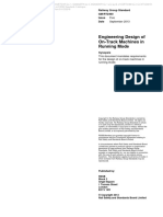 Engineering Design of On Track Machines in Running Mode