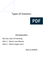 Types of Investors and Their Characteristics