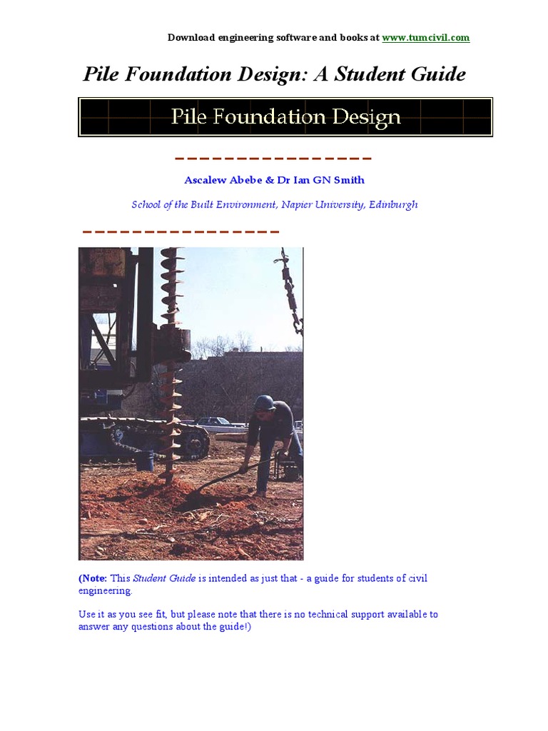 Pile Foundation Design Guide | PDF | Deep Foundation | Geotechnical ...
