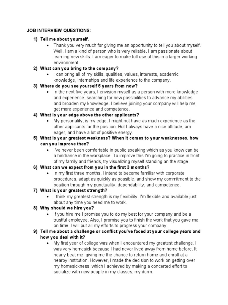 Online Interview PDF