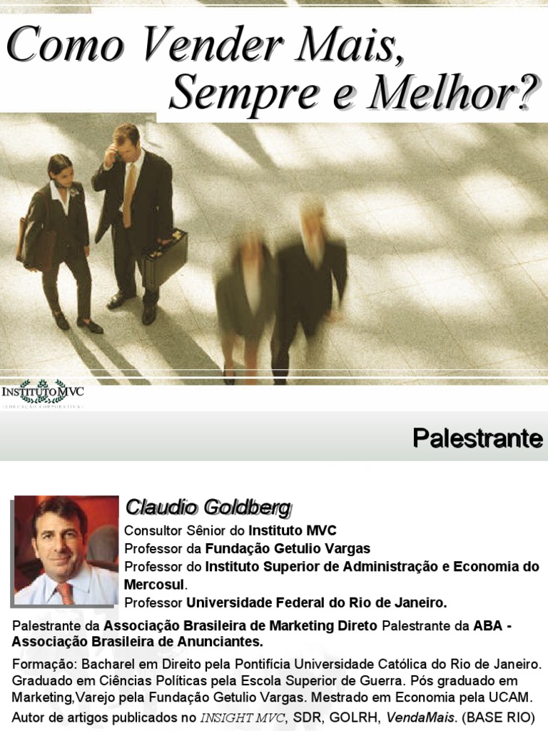 Como Vender Mais e Melho | PDF | Qualidade (negócios) | Experiência