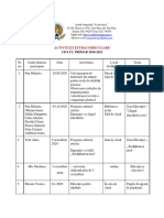 Activități Extracurriculare 2020-2021