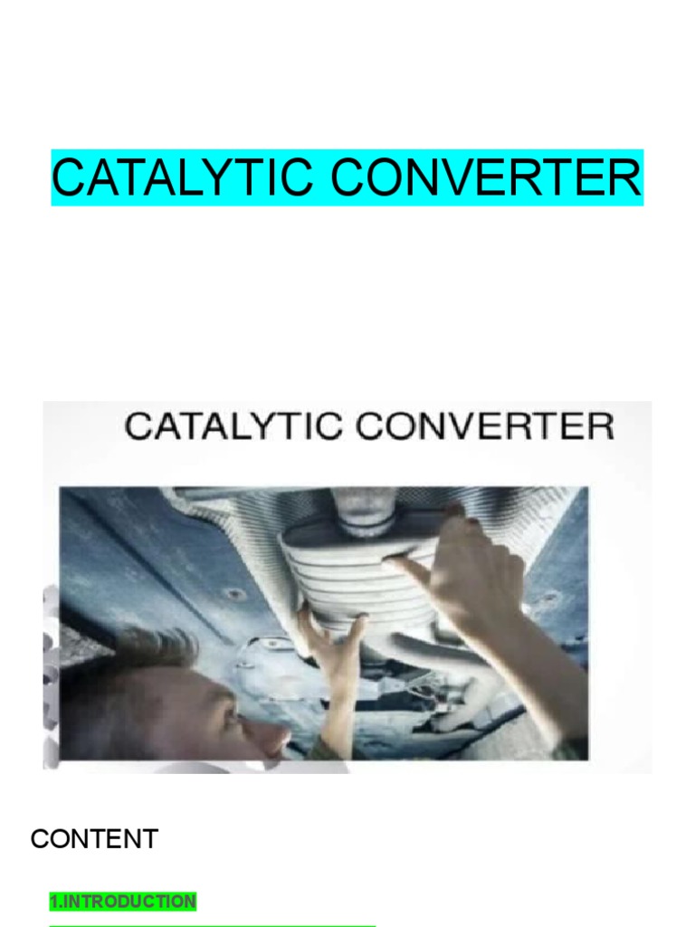 Catalytic Converter Presentation PDF Catalysis Exhaust Gas